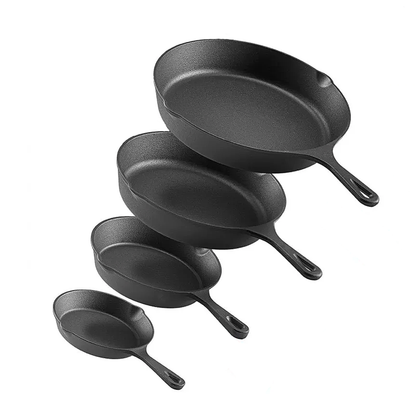 Juego de 4 sartenes de hierro fundido